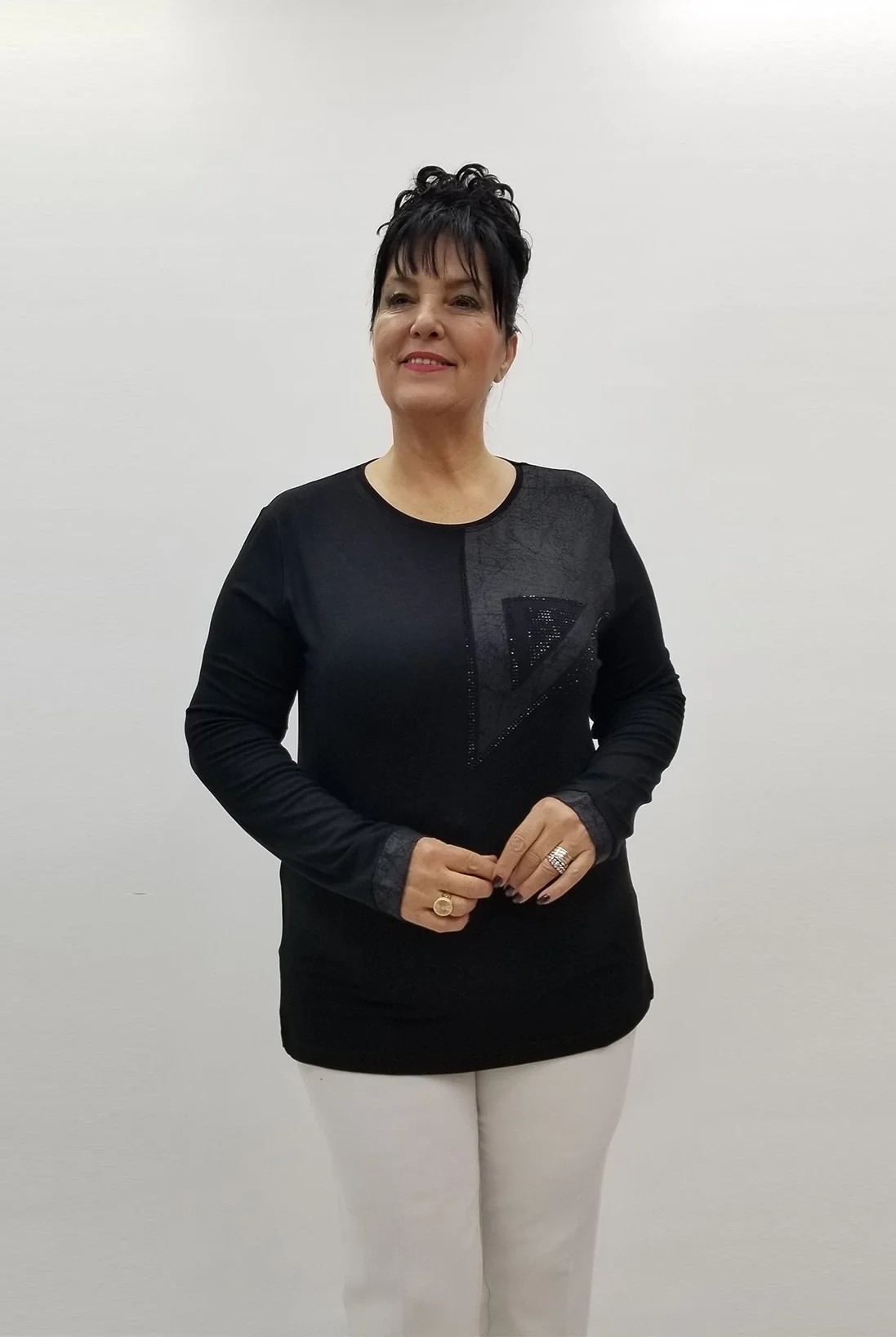 Miraggio Büyük Beden Bluz 99292 SİYAH