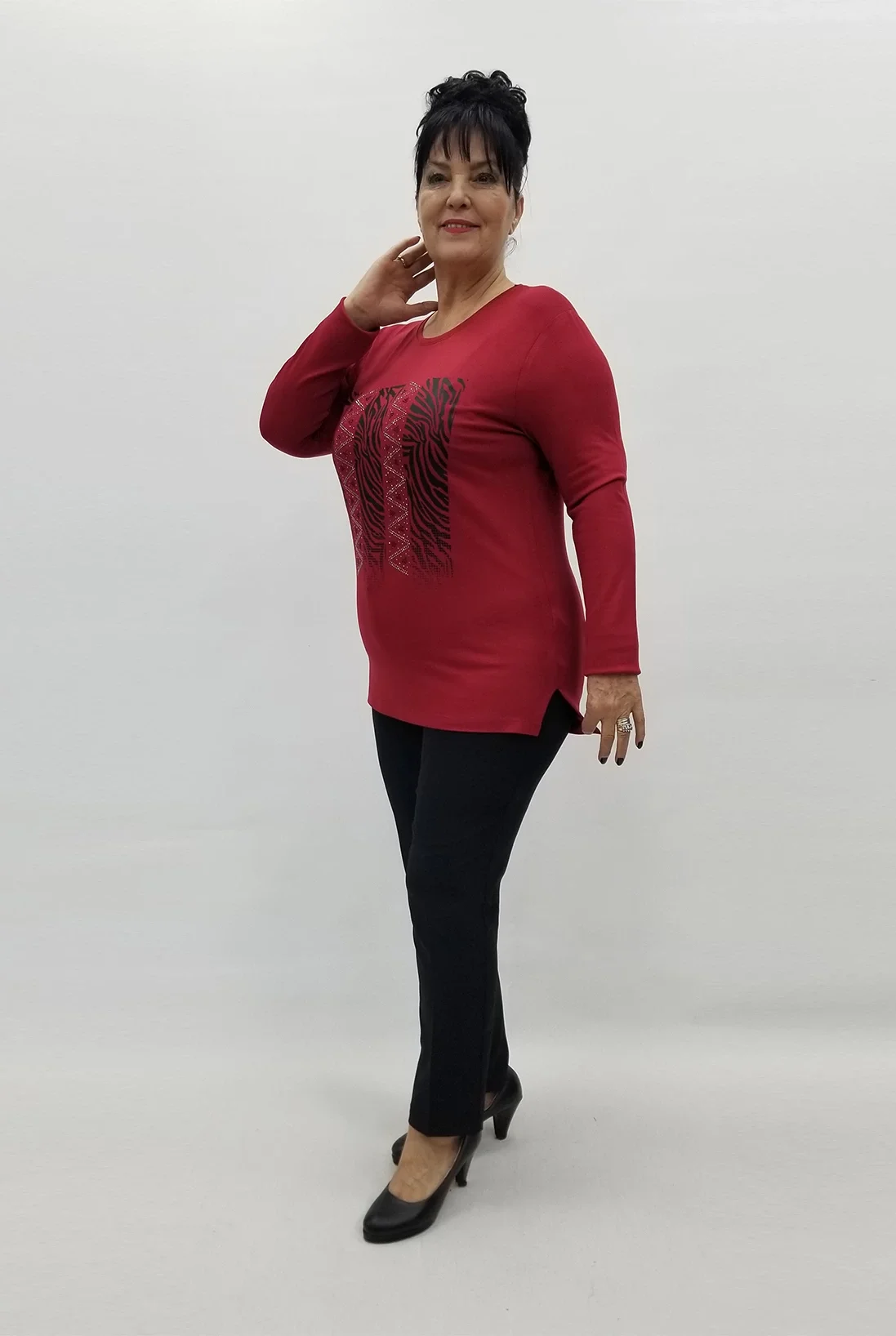 Miraggio Büyük Beden Bluz 99295 BORDO