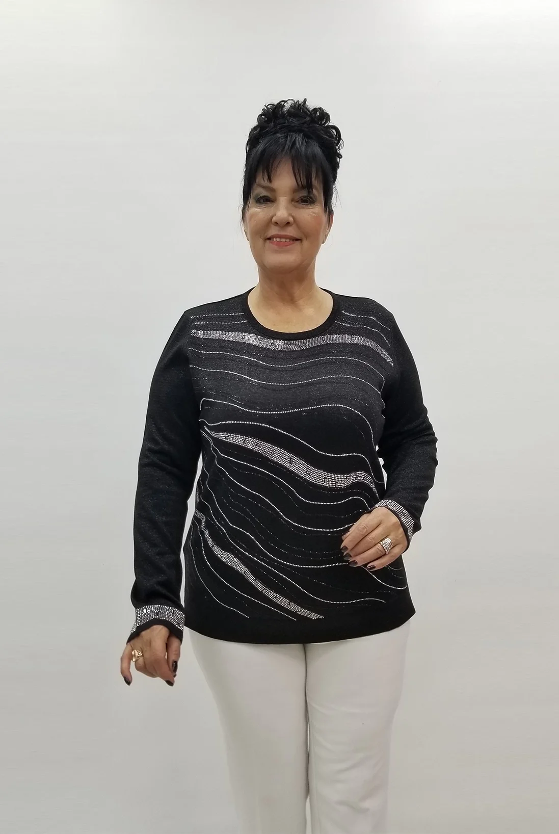 Miraggio Büyük Beden Bluz 99307 SİYAH