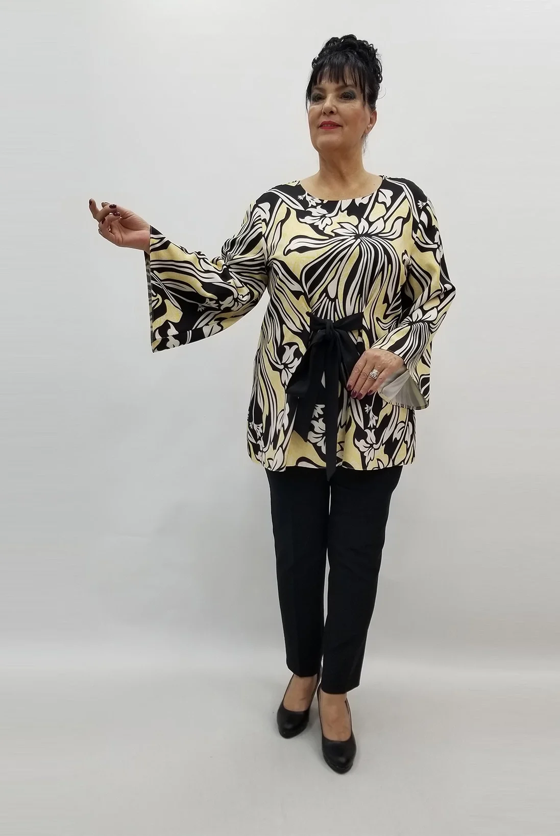 Miraggio Büyük Beden Bluz 99328 SİYAH