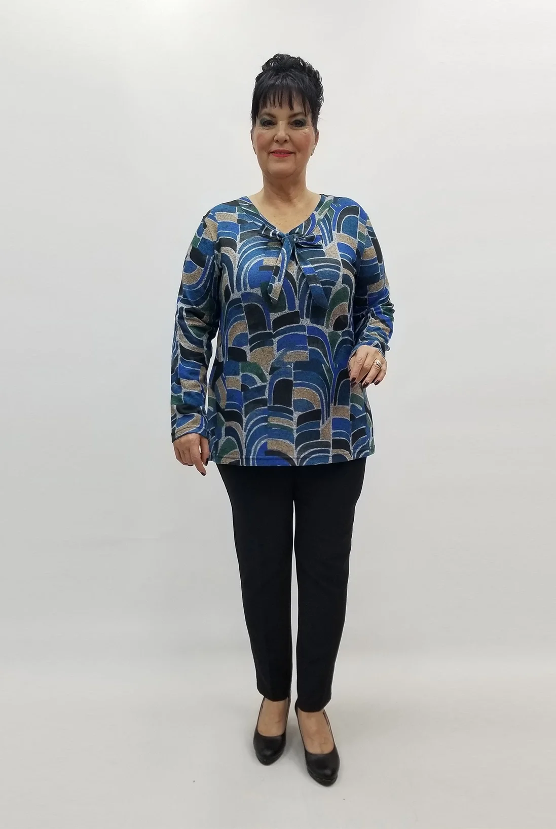 Miraggio Büyük Beden Bluz 99335 MAVİ