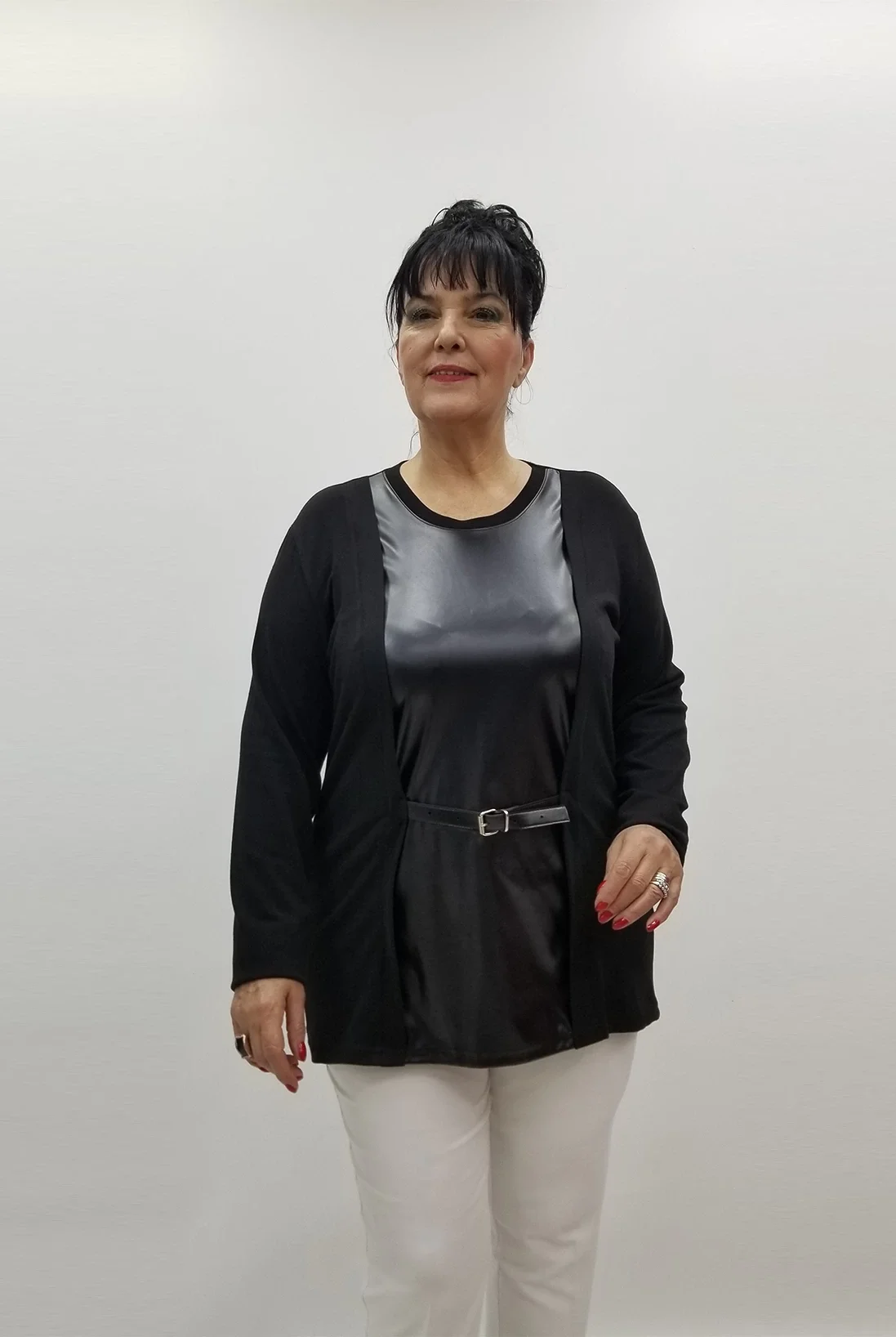 Miraggio Büyük Beden Bluz 99398 SİYAH