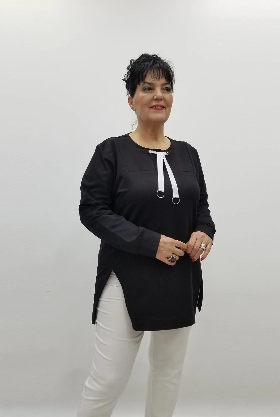 Miraggio Büyük Beden Bluz 99400 SİYAH