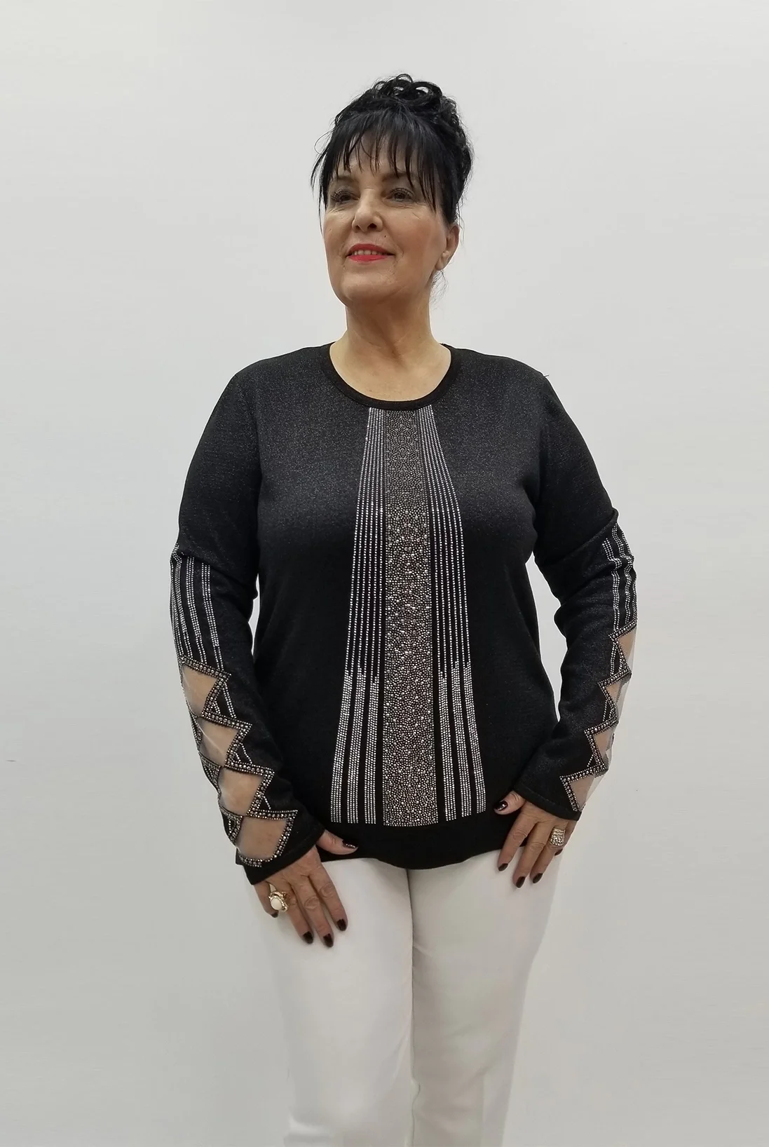 Miraggio Büyük Beden Bluz 99406 SİYAH