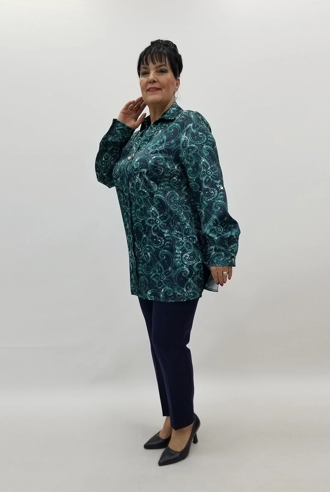 Miraggio Büyük Beden Bluz 99449 YEŞİL