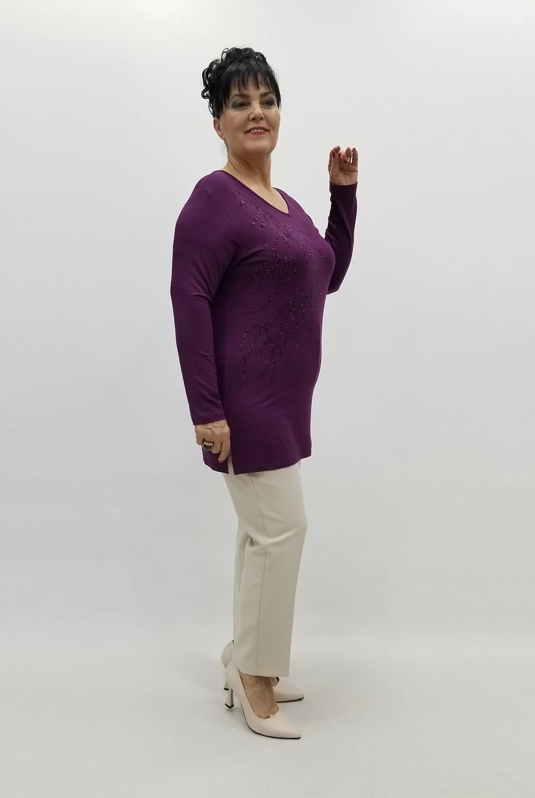 Miraggio Büyük Beden Bluz 99455 MOR