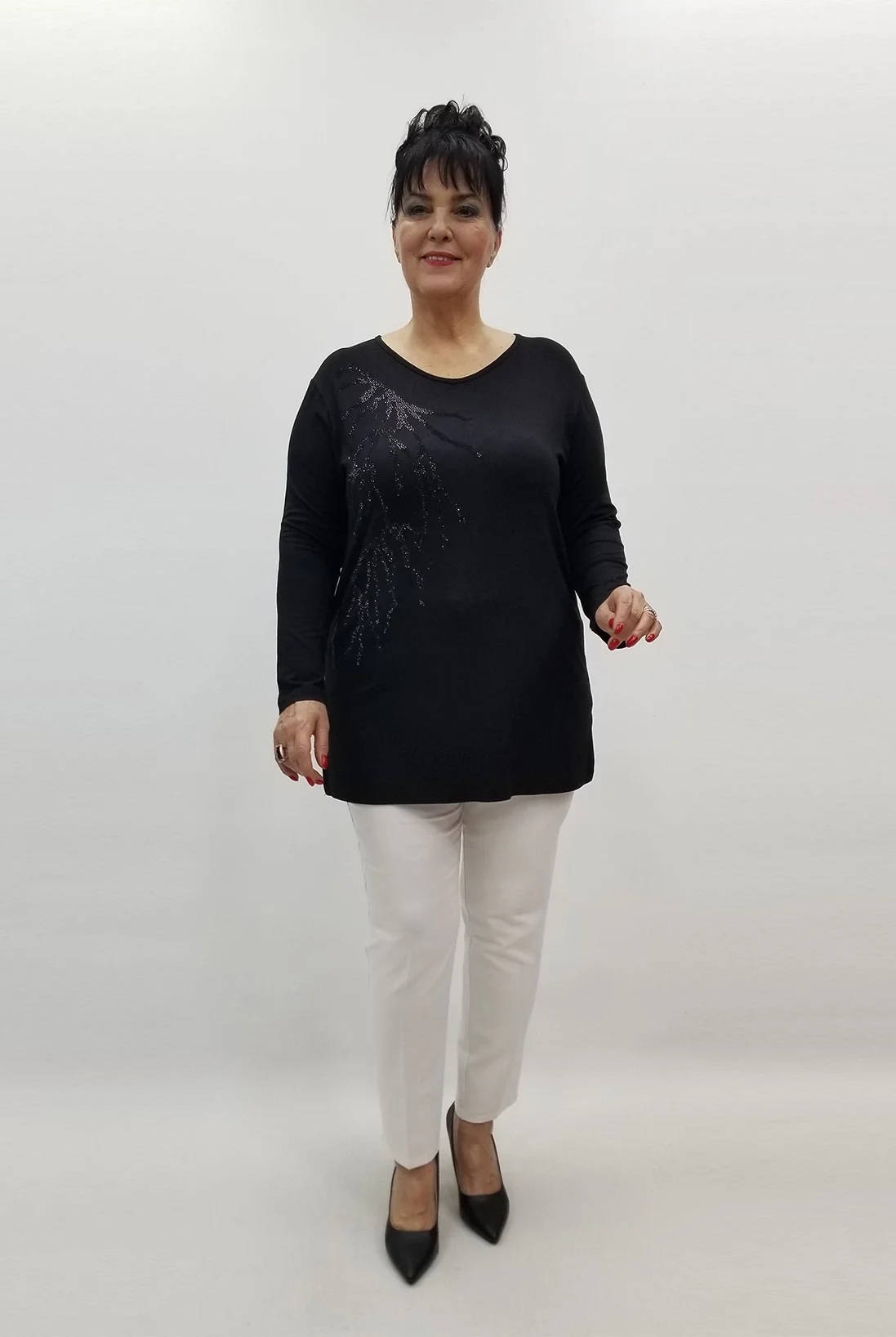 Miraggio Büyük Beden Bluz 99455 SİYAH