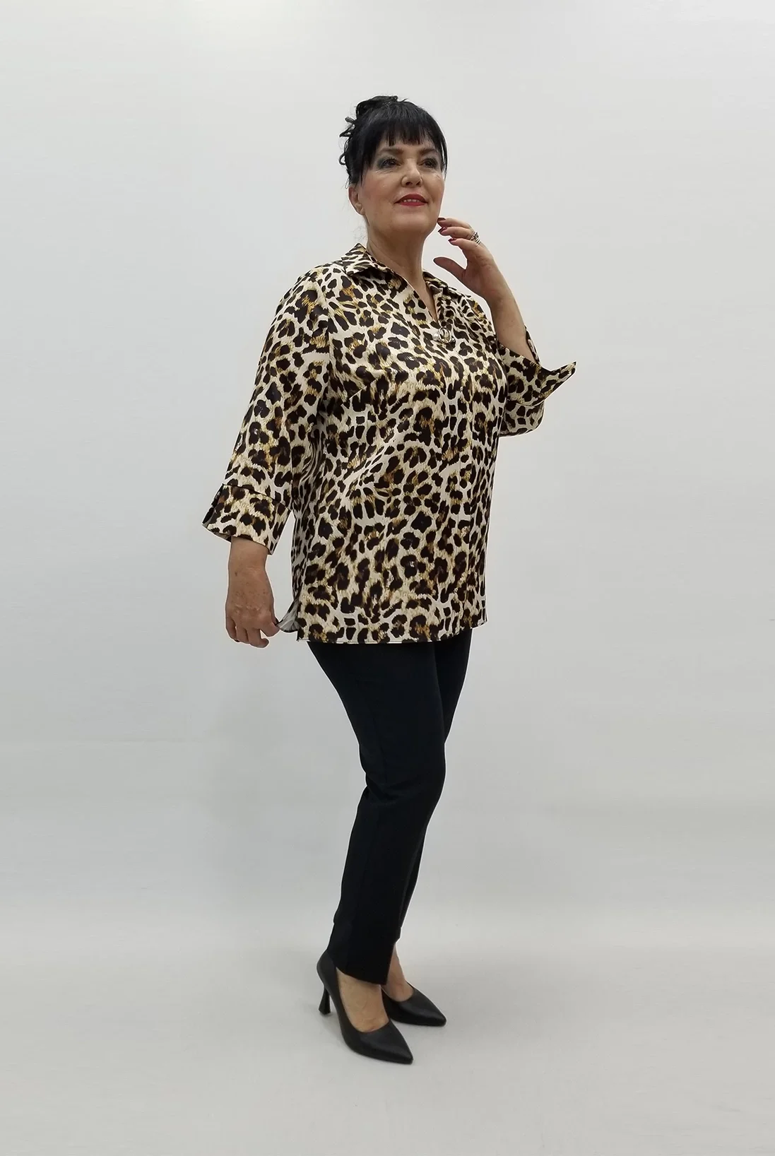 Miraggio Büyük Beden Bluz 99461 KAHVE