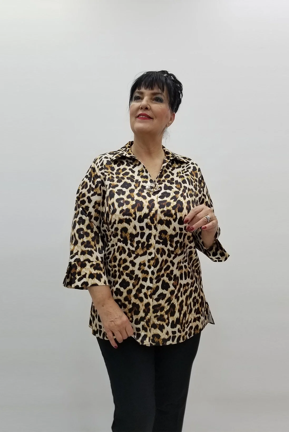 Miraggio Büyük Beden Bluz 99461 KAHVE