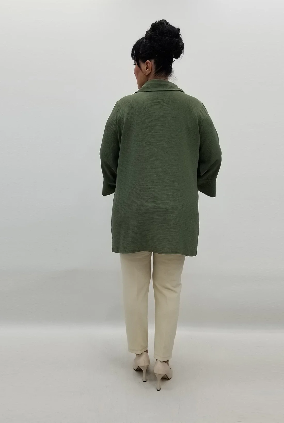 Miraggio Büyük Beden Bluz 99507 HAKİ