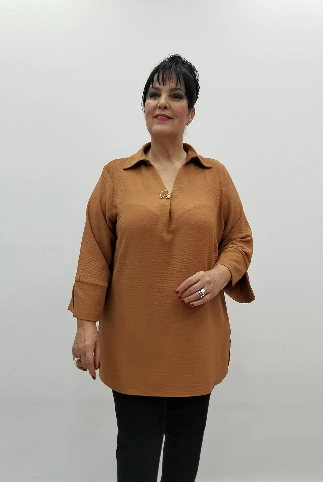 Miraggio Büyük Beden Bluz 99507 TARÇIN