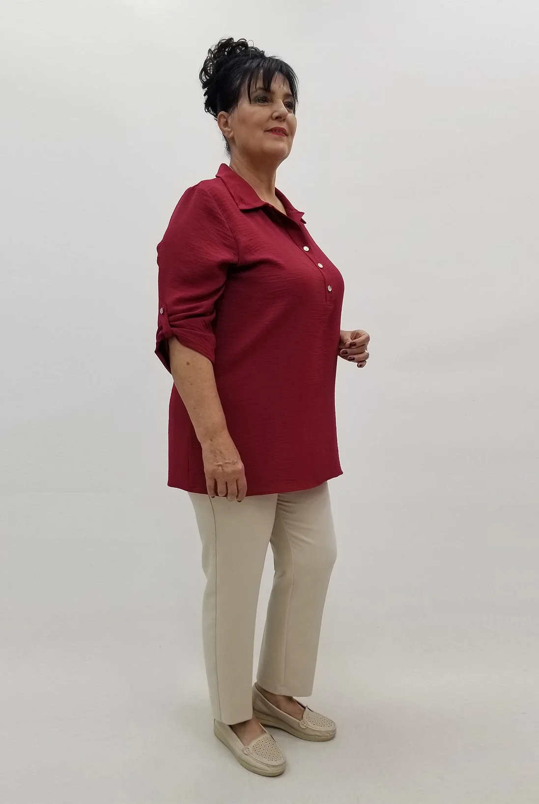 Miraggio Büyük Beden Bluz 99513 VİŞNE