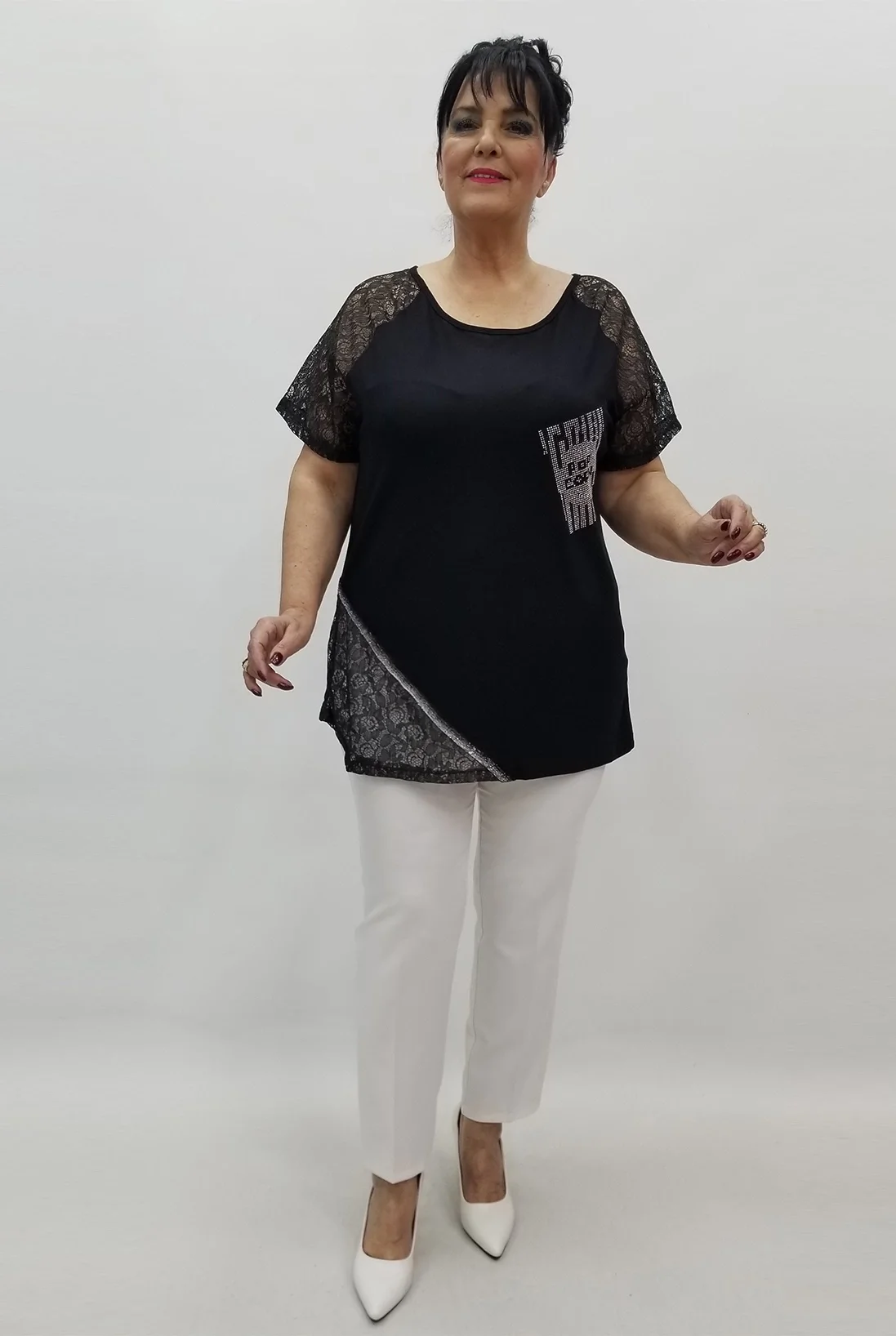 Miraggio Büyük Beden Bluz 99535 SİYAH