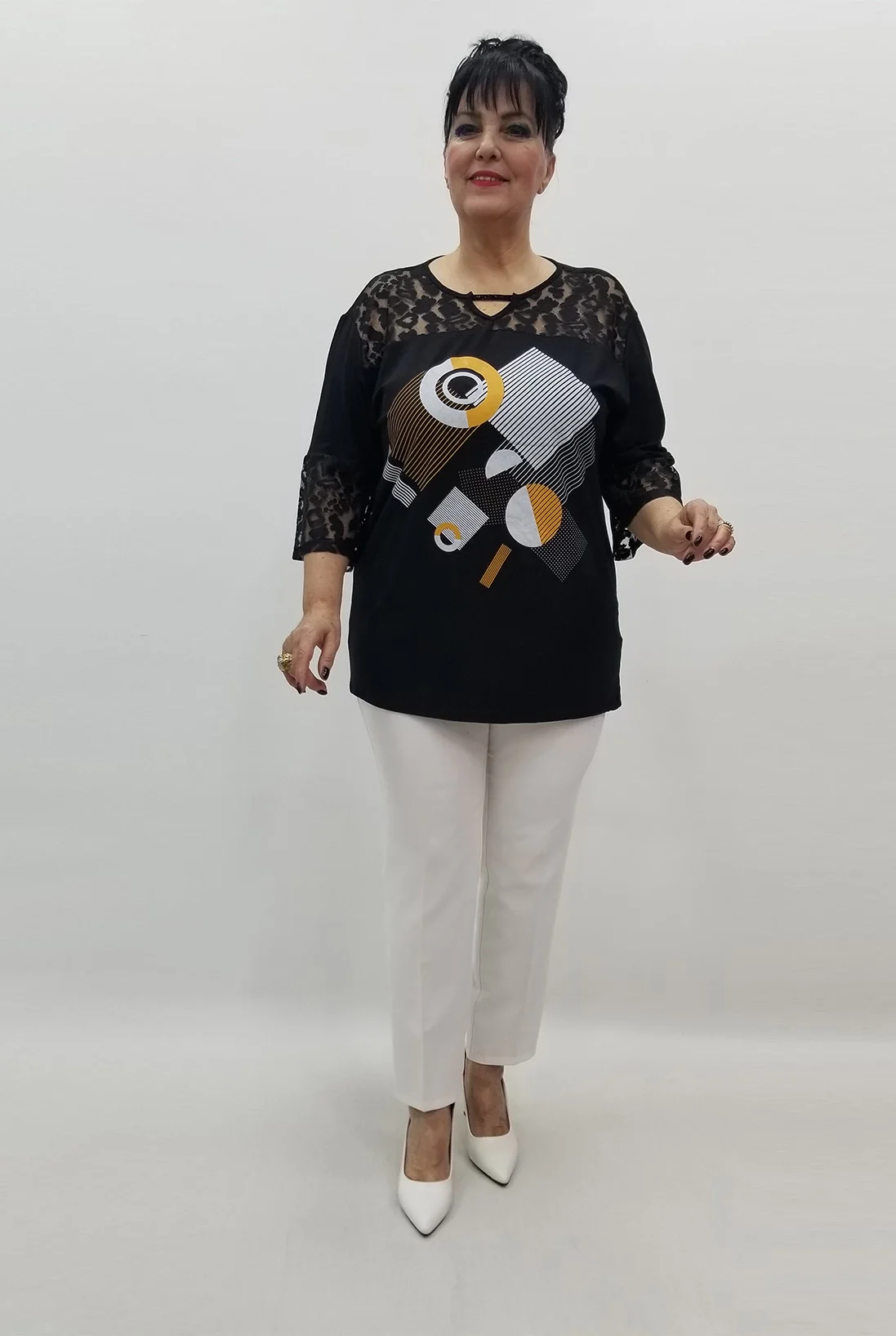 Miraggio Büyük Beden Bluz 99537 SİYAH