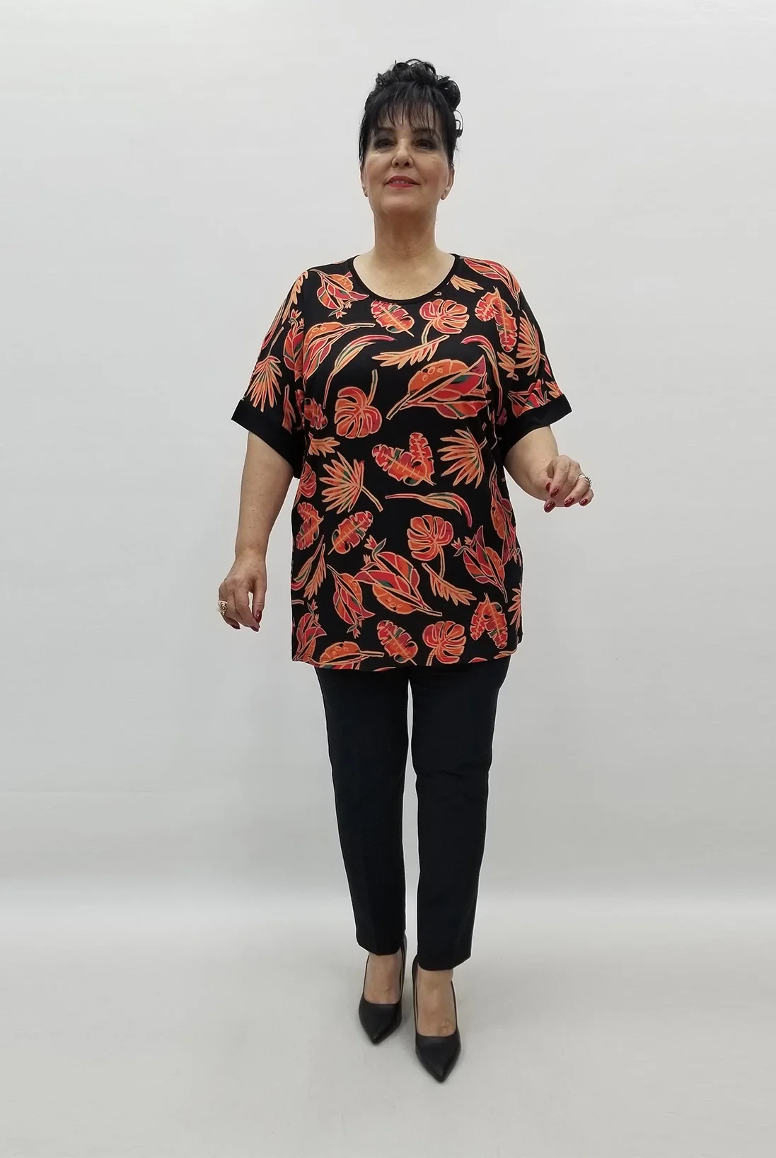 Miraggio Büyük Beden Bluz 99541 SİYAH