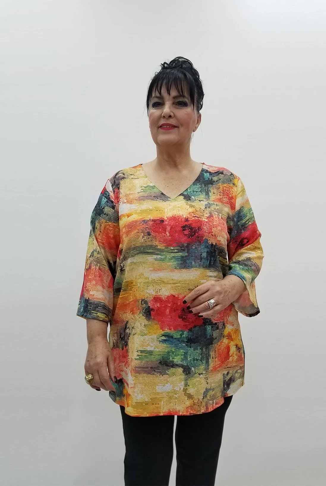 Miraggio Büyük Beden Bluz 99545 ORANJ