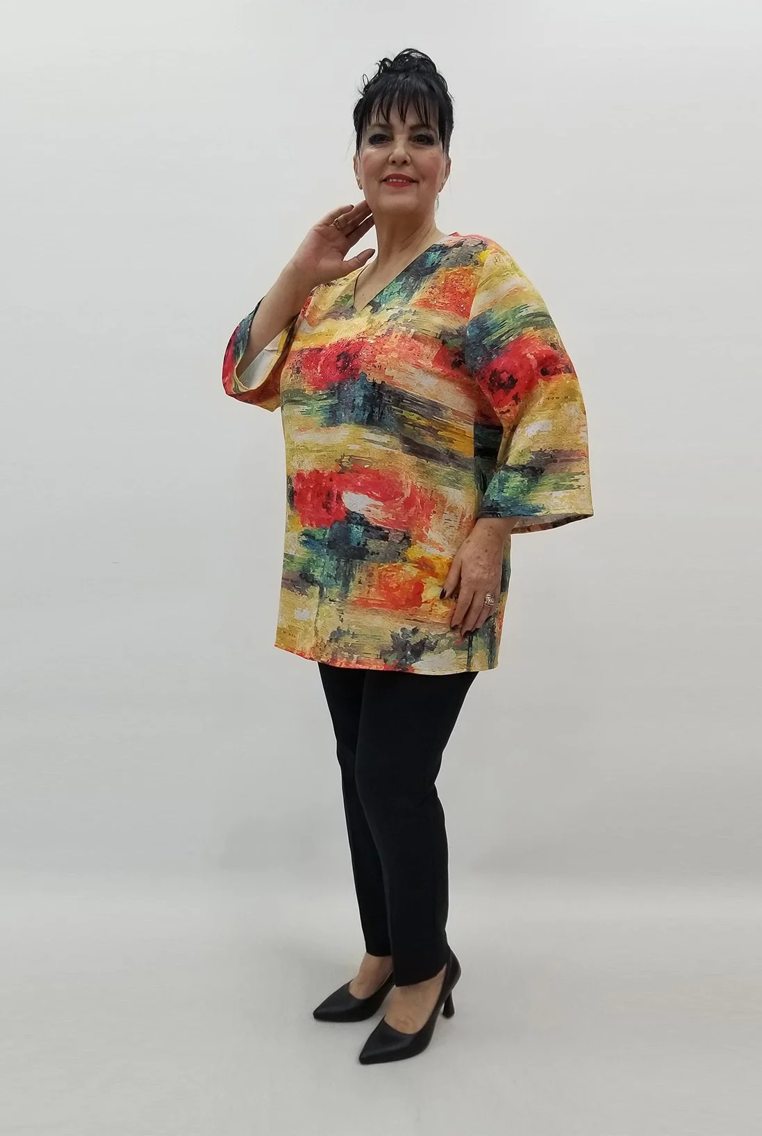 Miraggio Büyük Beden Bluz 99545 ORANJ