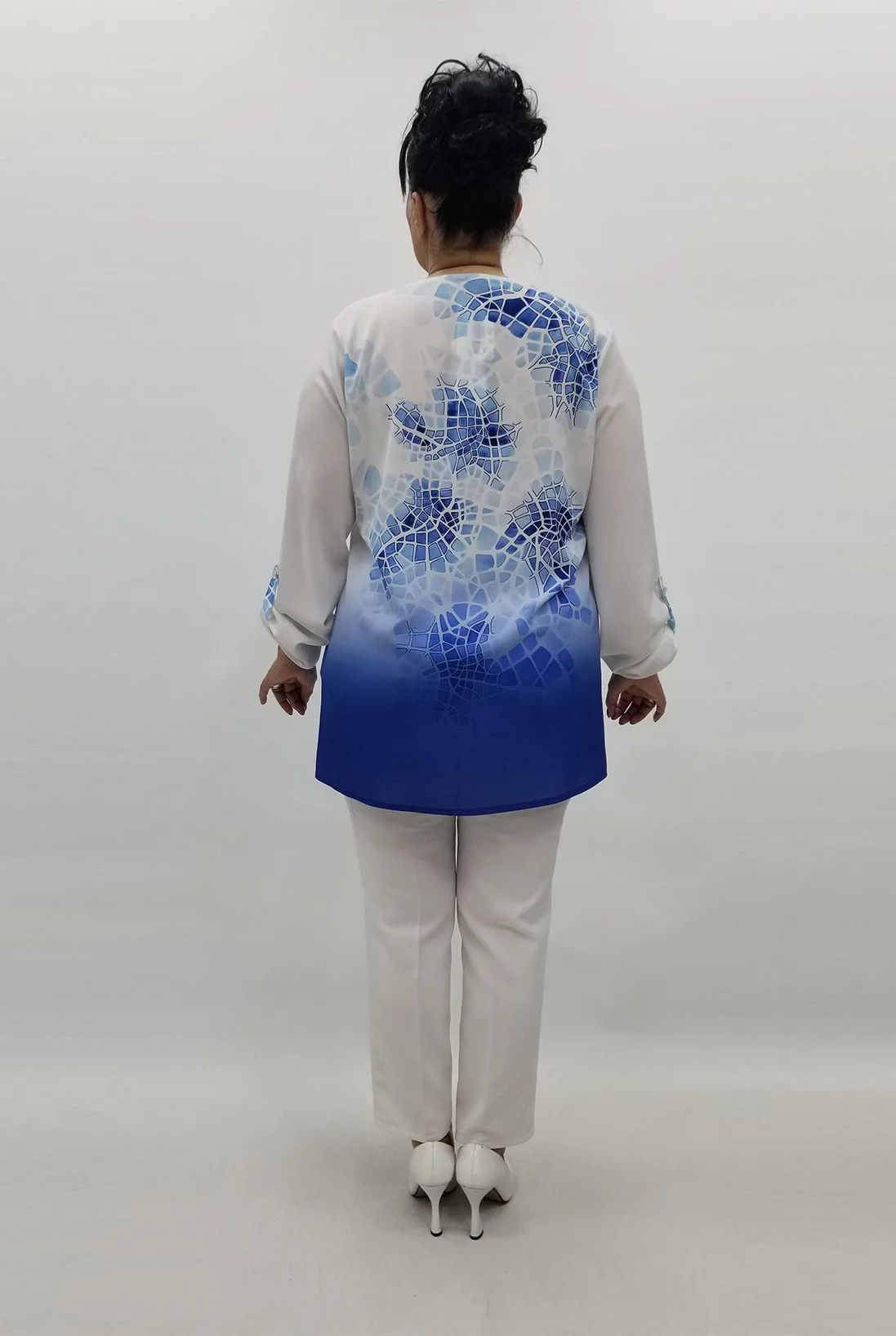 Miraggio Büyük Beden Bluz 99546 MAVİ