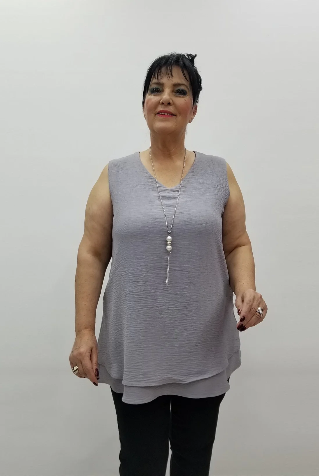 Miraggio Büyük Beden Bluz 99581 GRİ