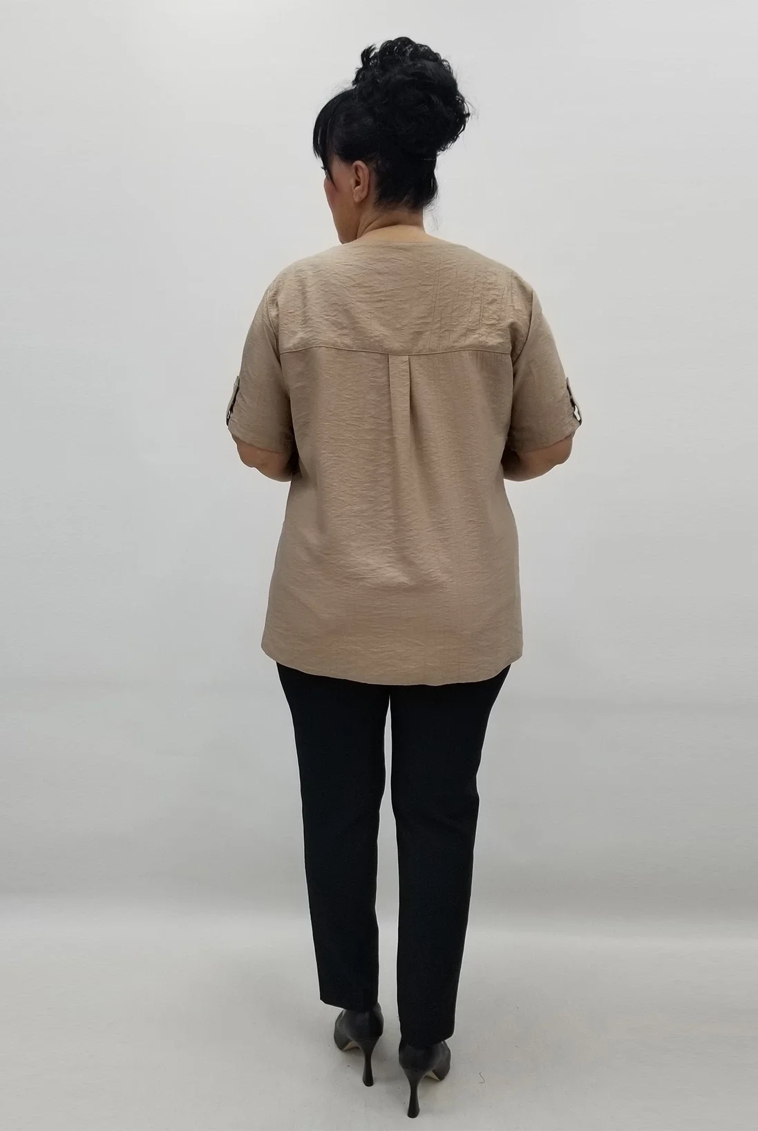 Miraggio Büyük Beden Bluz 99583 BEJ