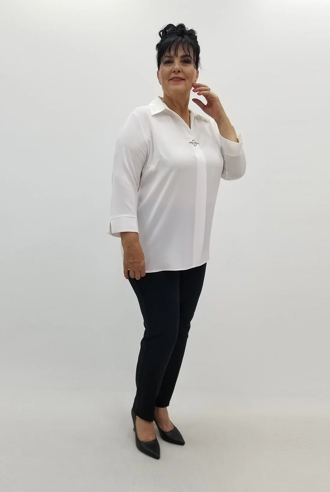 Miraggio Büyük Beden Bluz 99599 BEYAZ