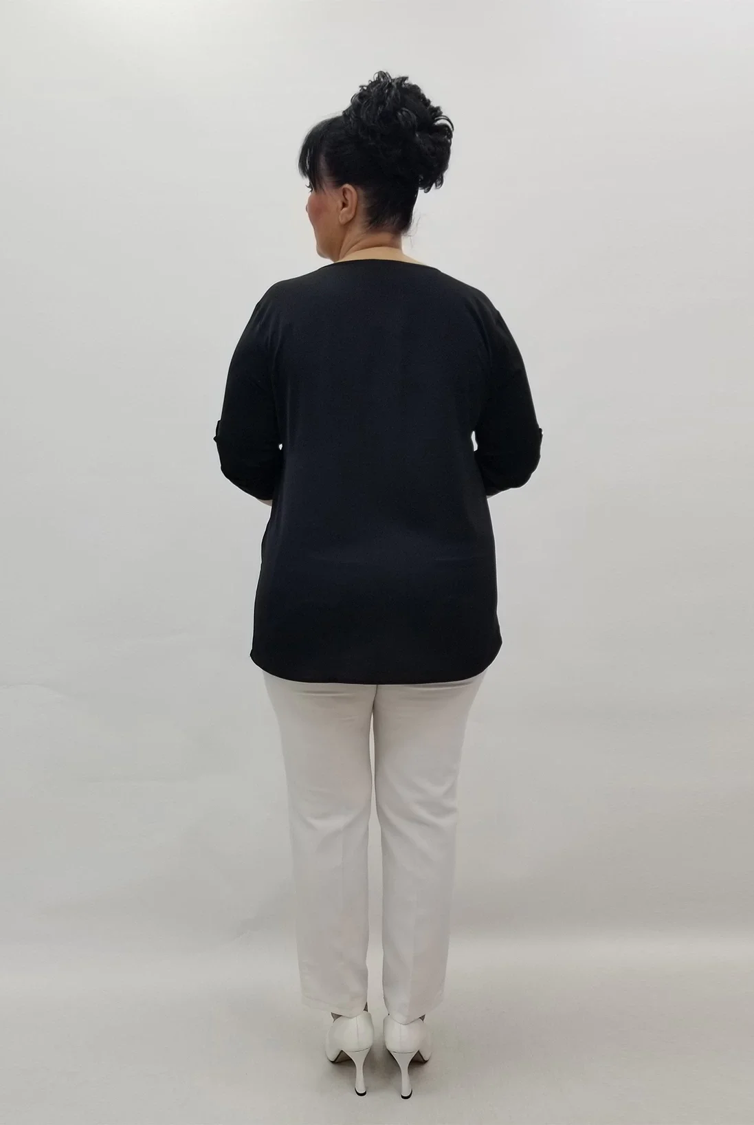 Miraggio Büyük Beden Bluz 99601 SİYAH