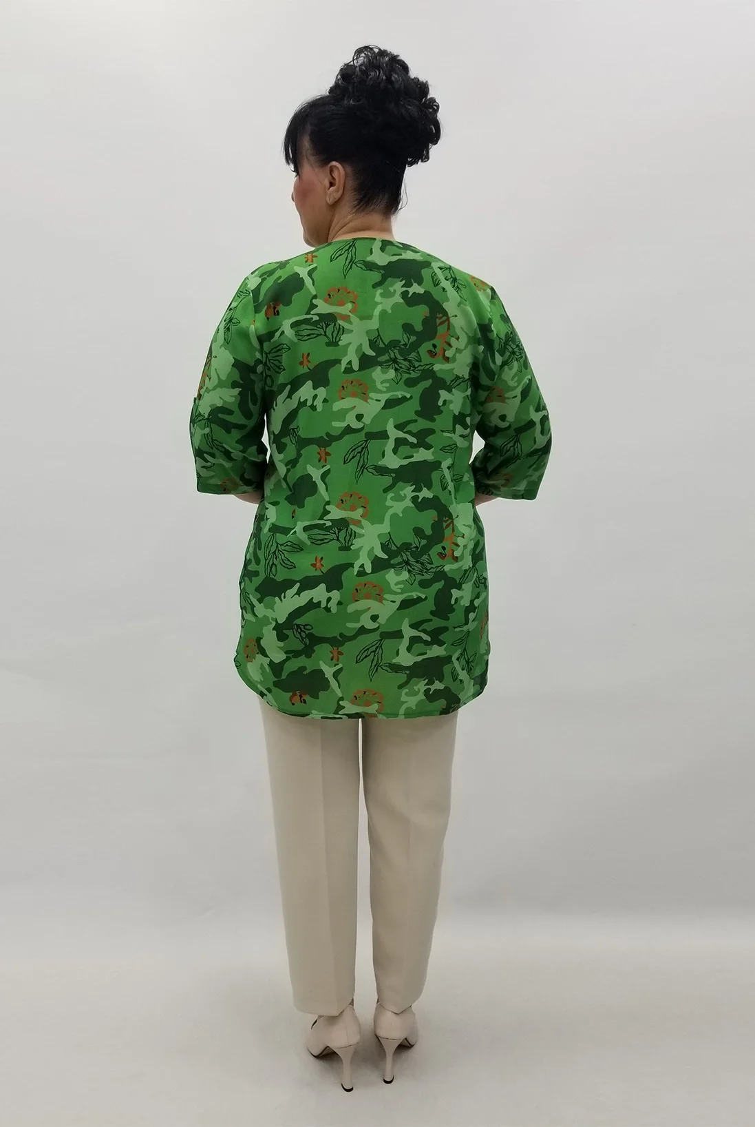 Miraggio Büyük Beden Bluz 99607 YEŞİL