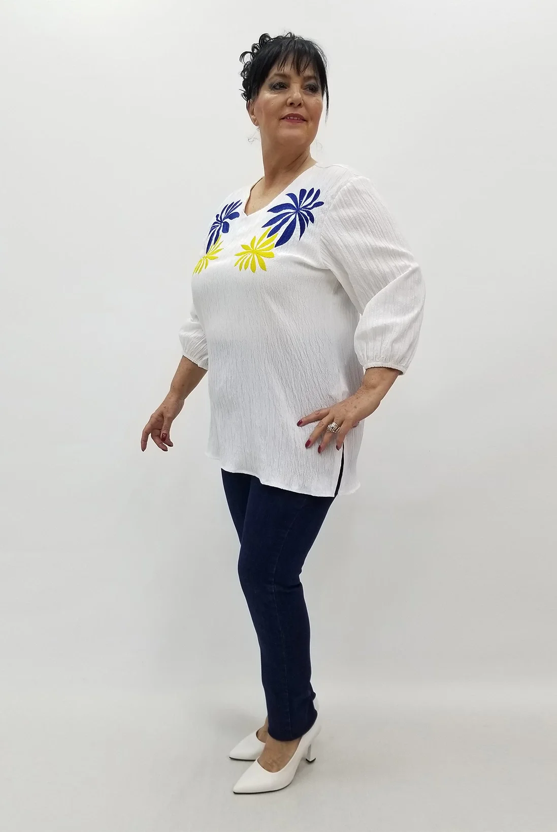 Miraggio Büyük Beden Bluz 99608 BEYAZ