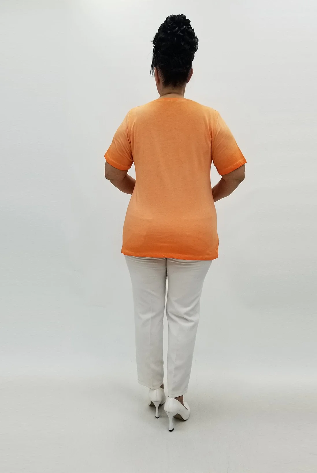 Miraggio Büyük Beden Bluz 99632 ORANJ