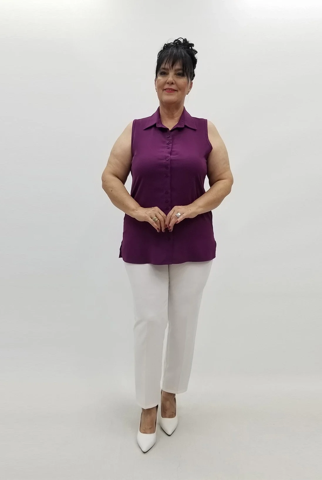 Miraggio Büyük Beden Bluz 99645 MÜRDÜM