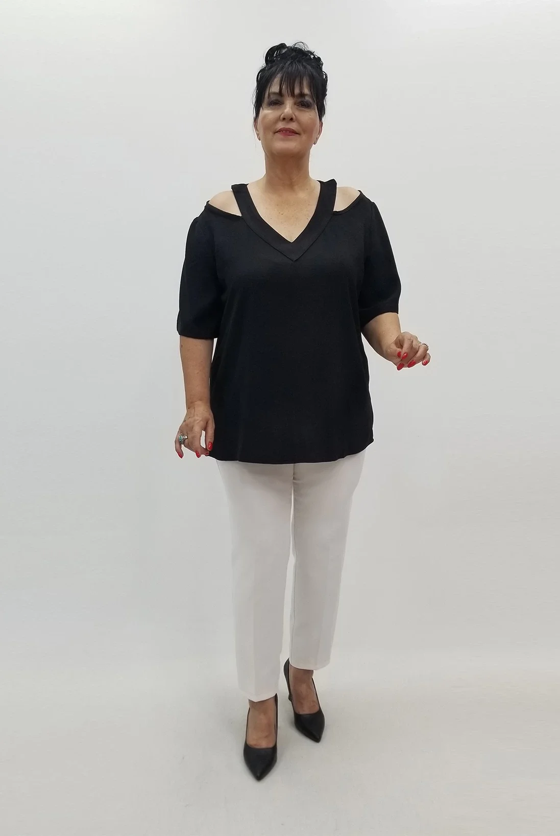 Miraggio Büyük Beden Bluz 99684 SİYAH