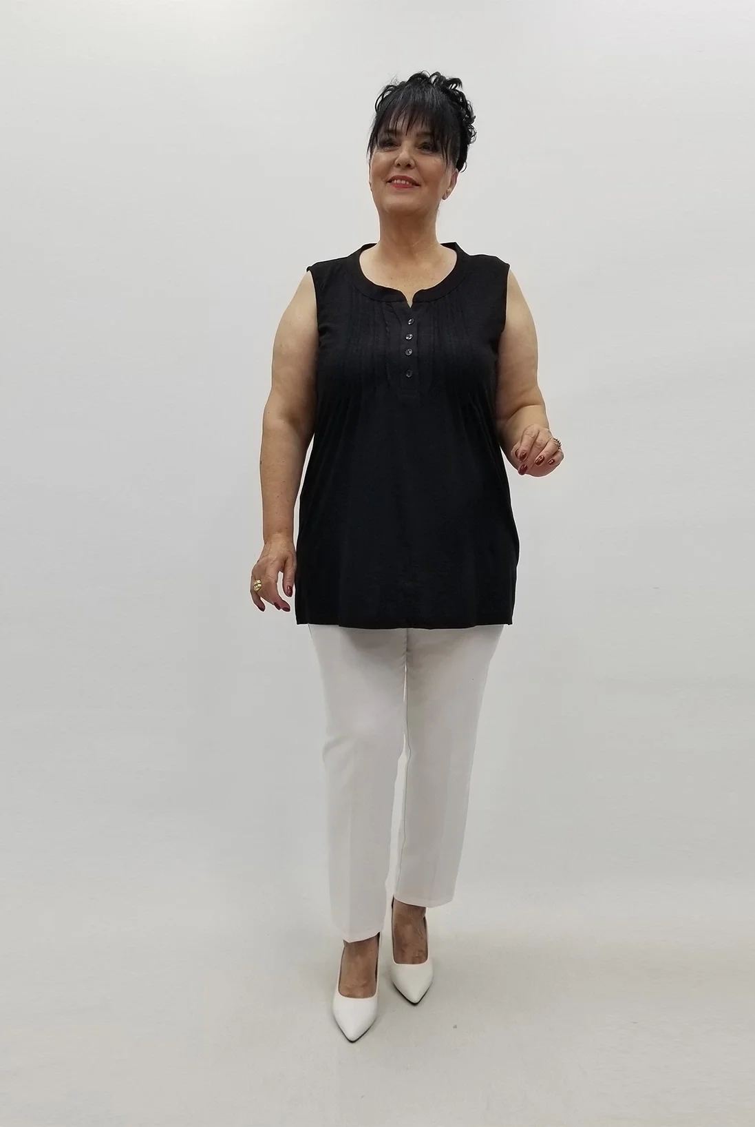 Miraggio Büyük Beden Bluz 99709 SİYAH