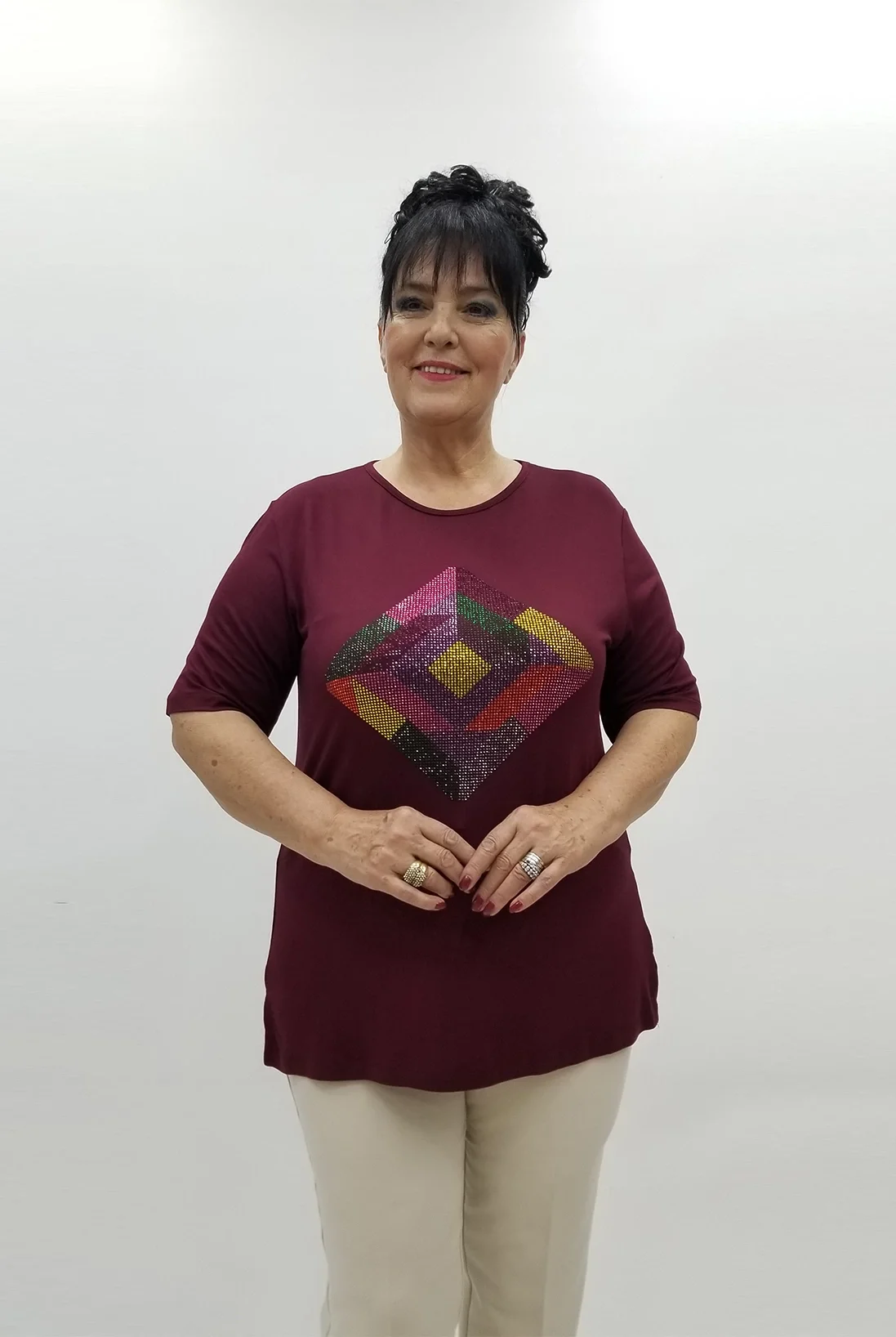 Miraggio Büyük Beden Bluz 99724 BORDO