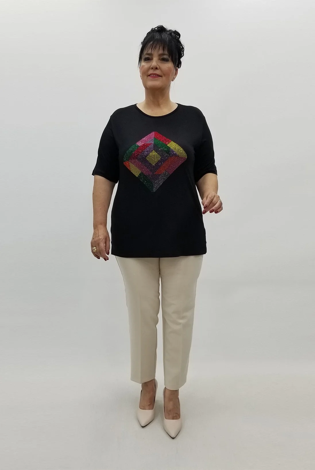 Miraggio Büyük Beden Bluz 99724 SİYAH