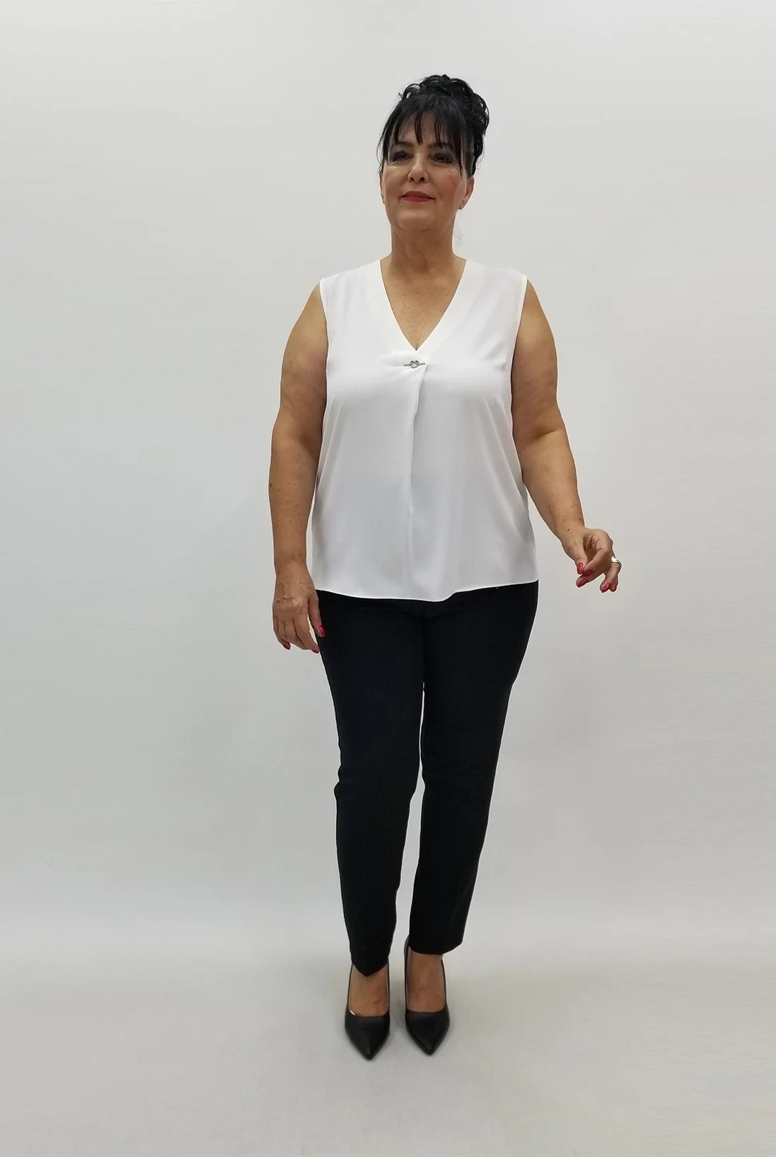 Miraggio Büyük Beden Bluz 99733 BEYAZ