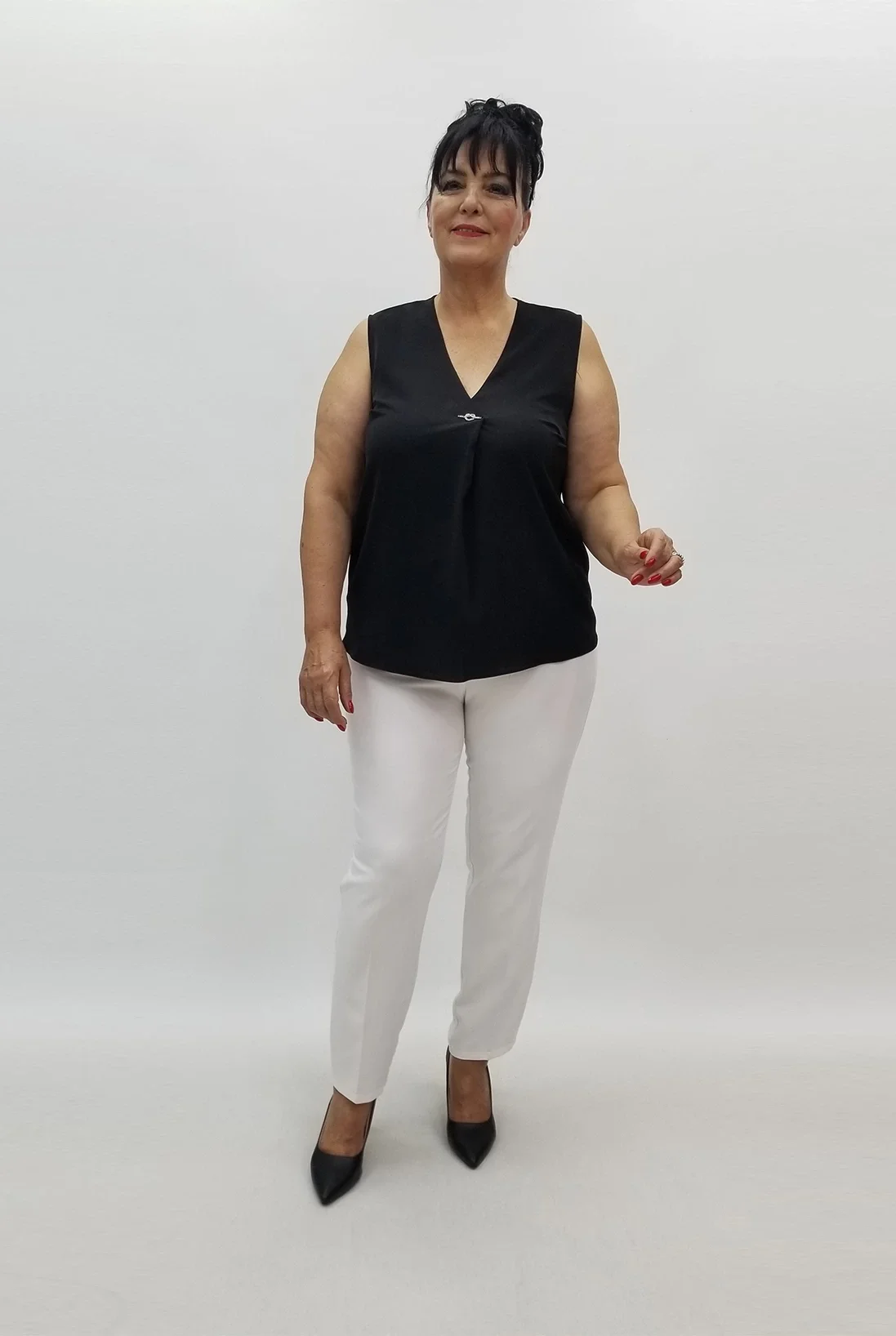 Miraggio Büyük Beden Bluz 99733 SİYAH