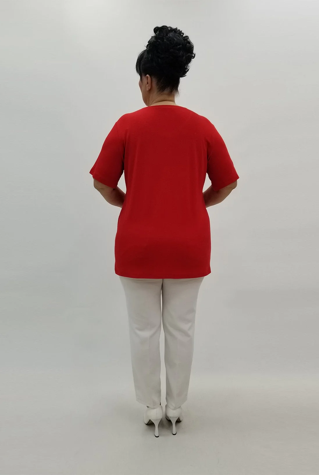 Miraggio Büyük Beden Bluz 99761 KIRMIZI