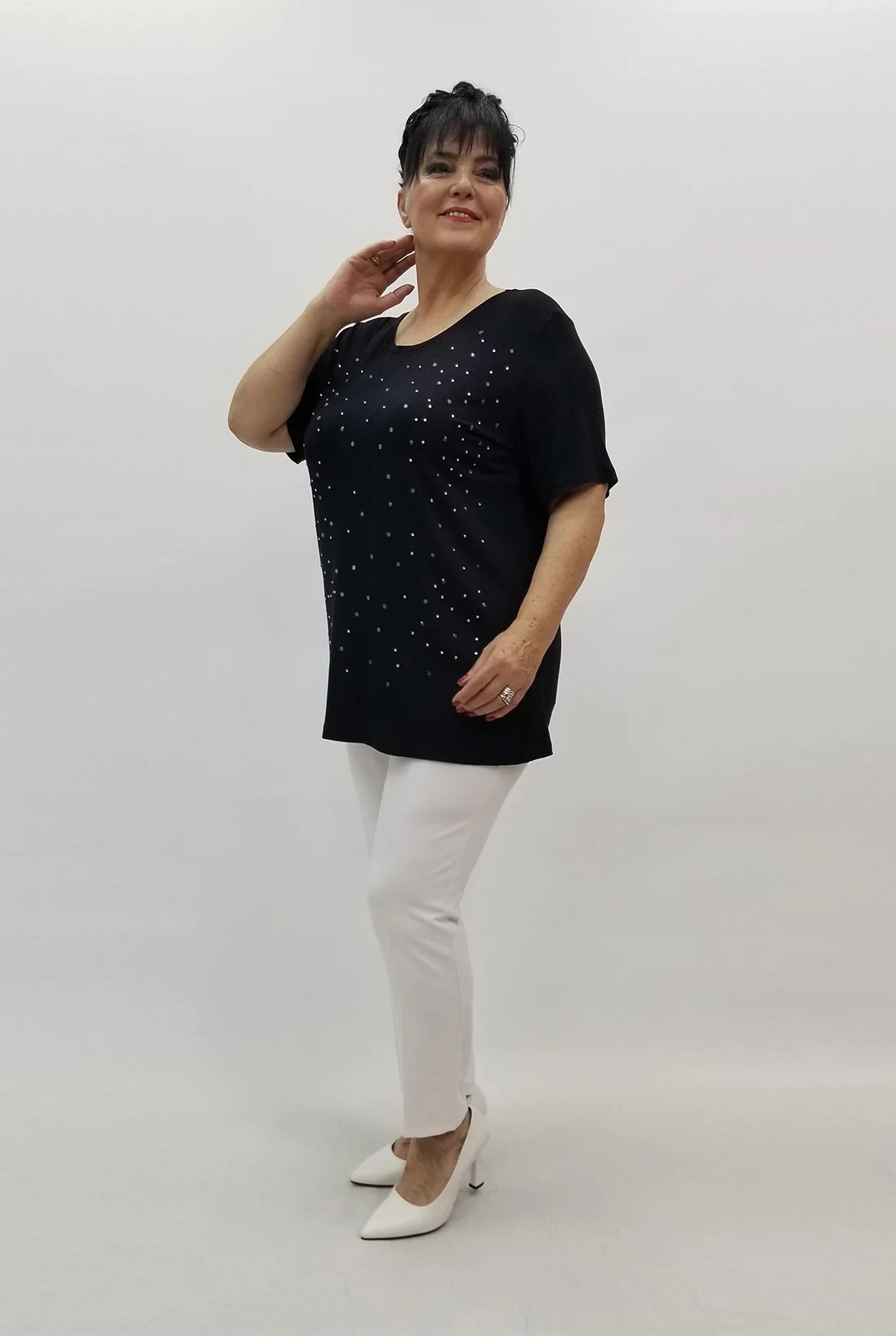 Miraggio Büyük Beden Bluz 99761 SİYAH