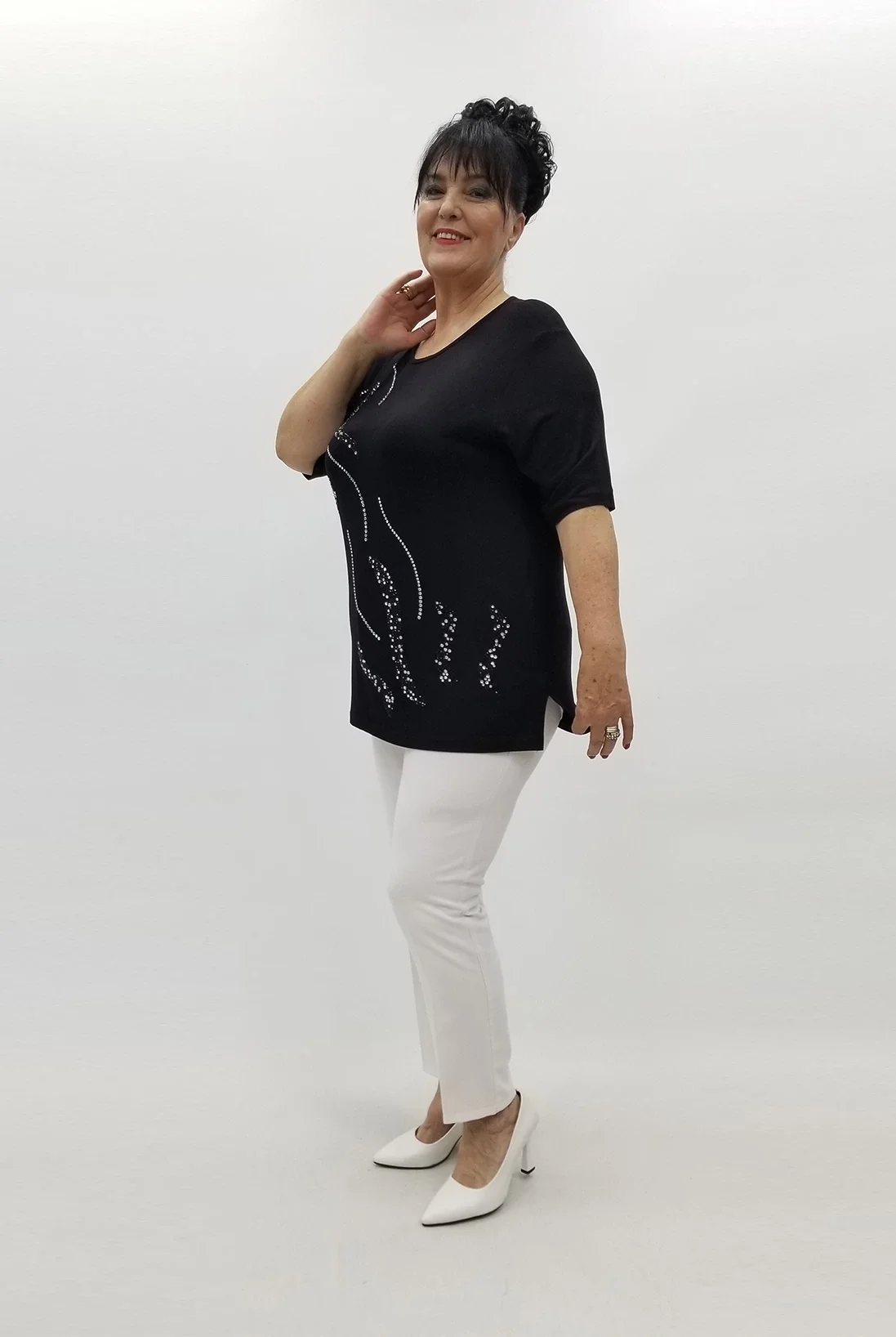 Miraggio Büyük Beden Bluz 99768 SİYAH