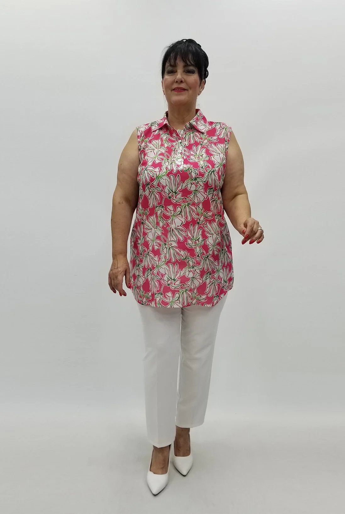 Miraggio Büyük Beden Bluz 99791 FUŞYA