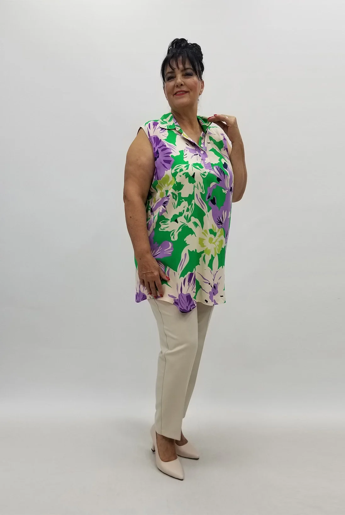 Miraggio Büyük Beden Bluz 99792 YEŞİL