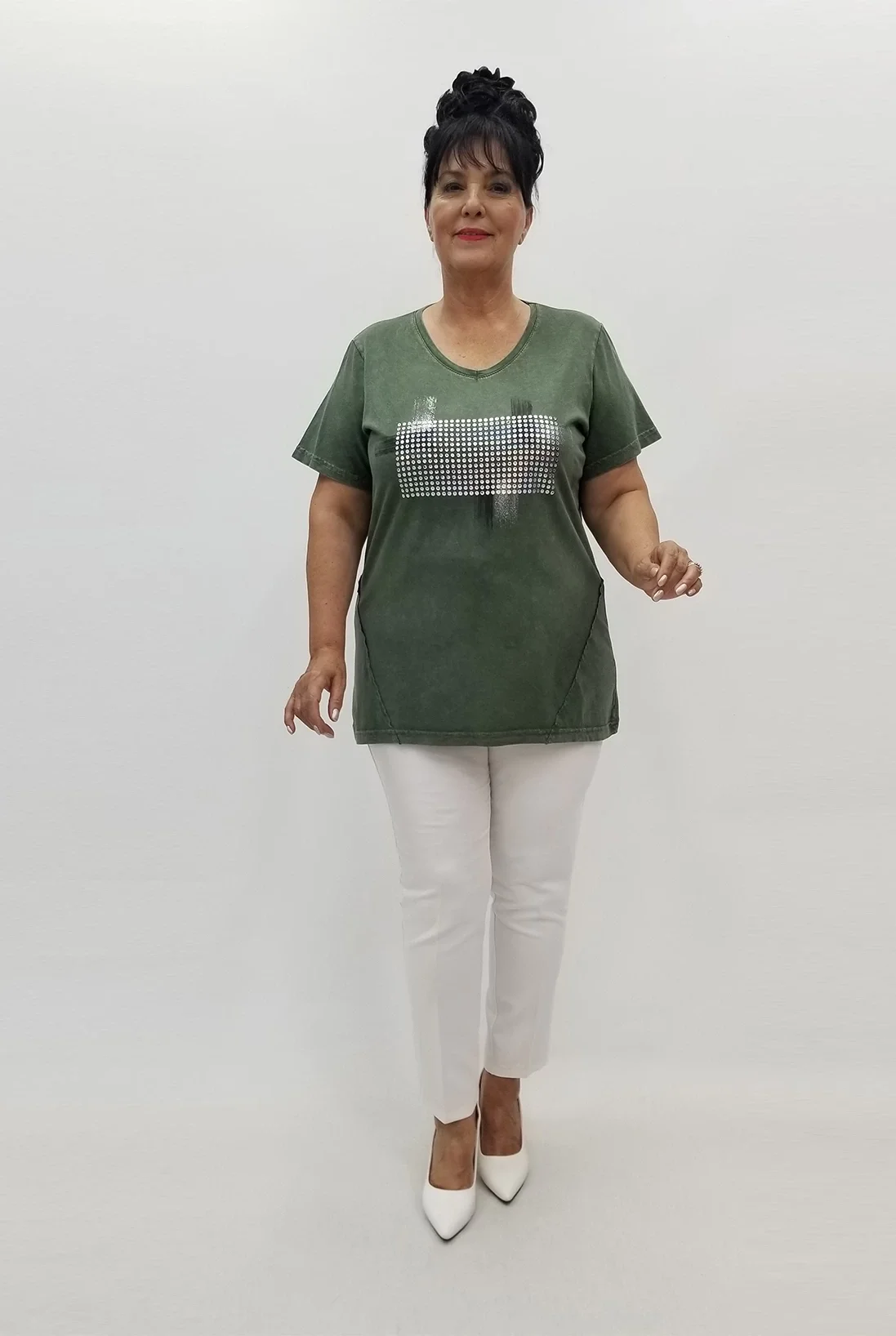 Miraggio Büyük Beden Bluz 99818 HAKİ