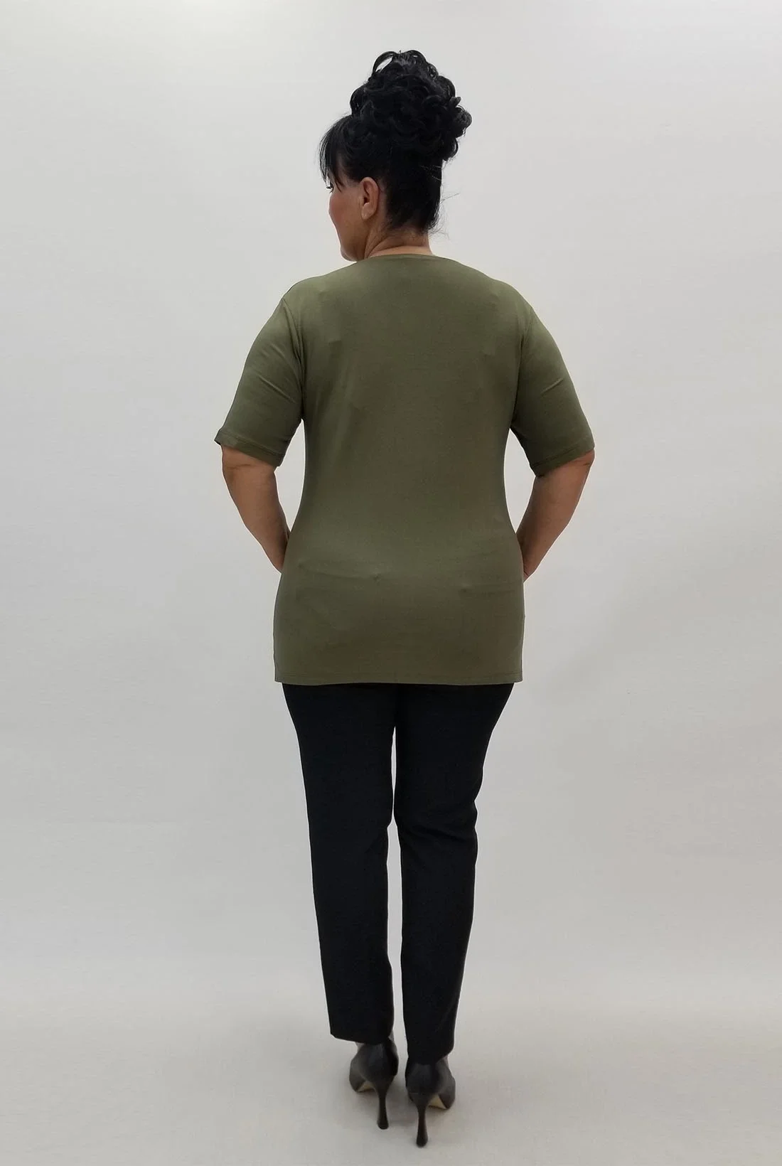 Miraggio Büyük Beden Bluz 99828 HAKİ