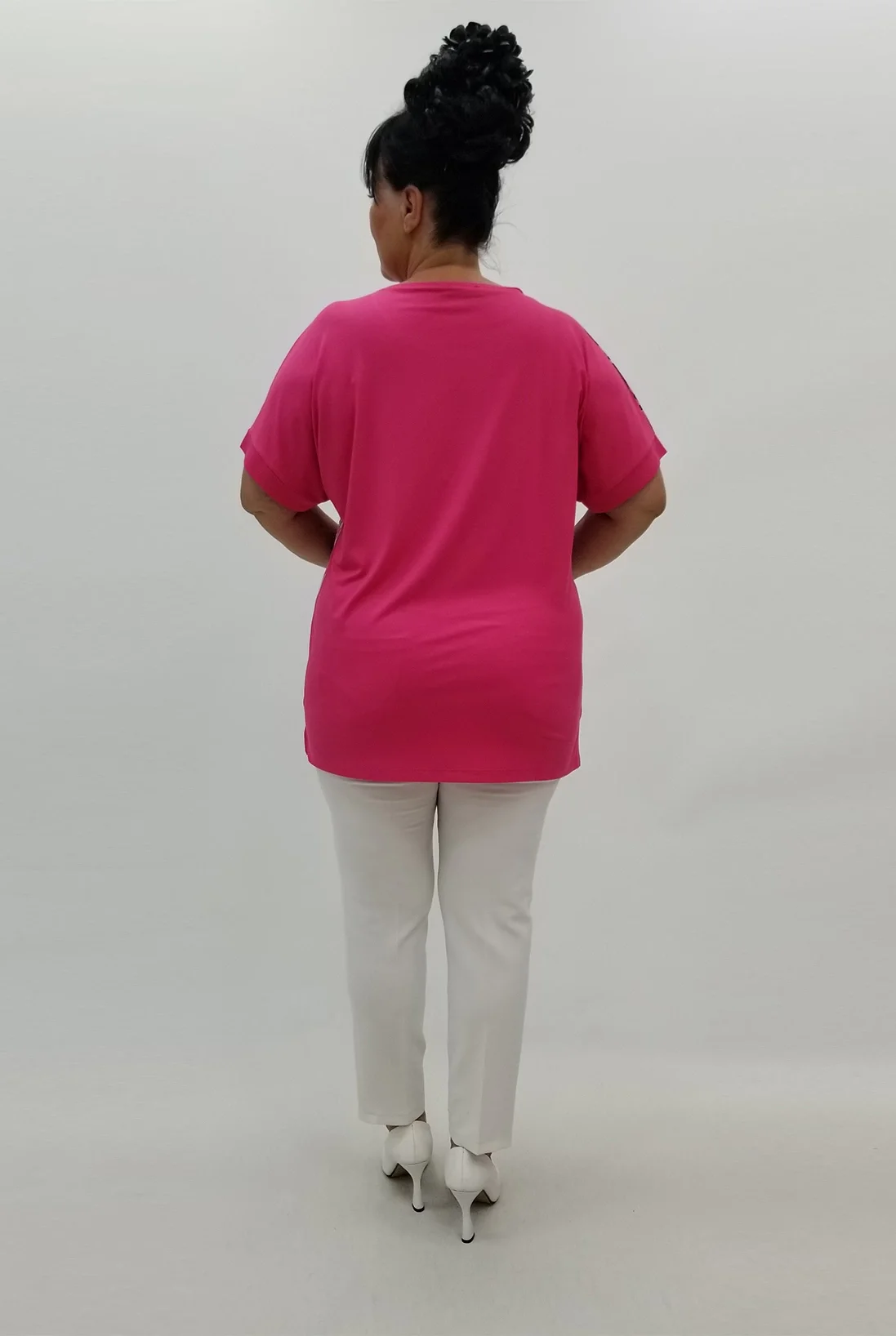 Miraggio Büyük Beden Bluz 99862 PEMBE