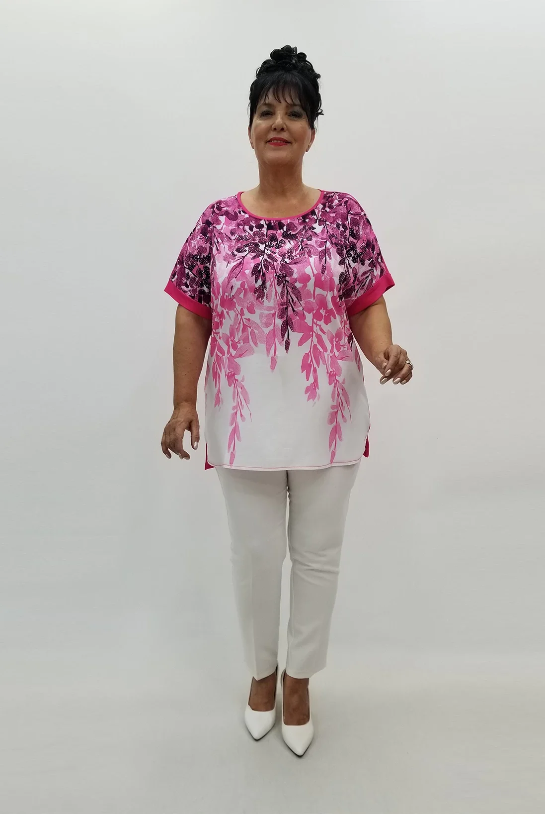 Miraggio Büyük Beden Bluz 99862 PEMBE