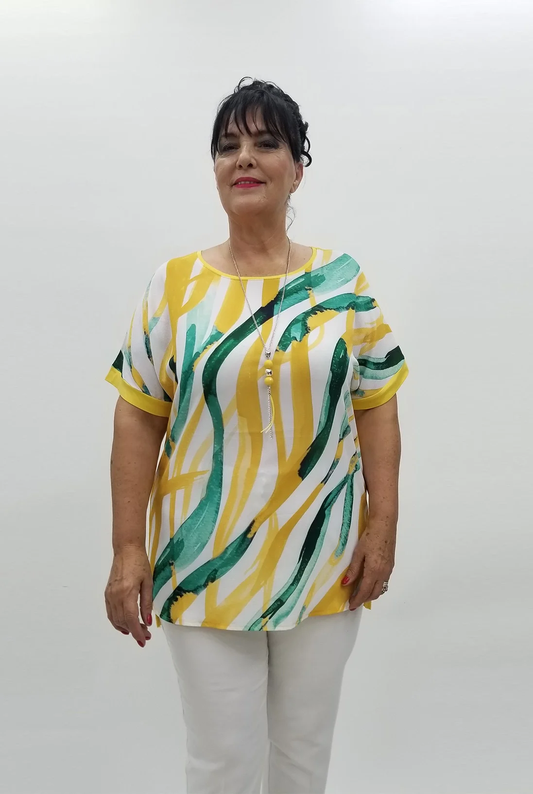 Miraggio Büyük Beden Bluz 99867 SARI