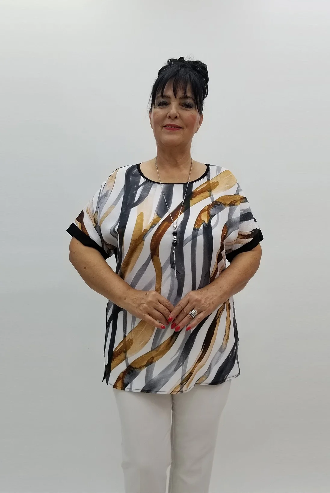 Miraggio Büyük Beden Bluz 99867 SİYAH