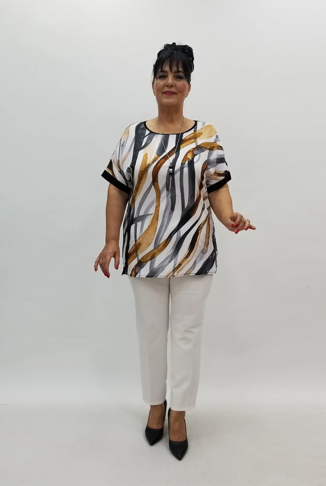 Miraggio Büyük Beden Bluz 99867 SİYAH