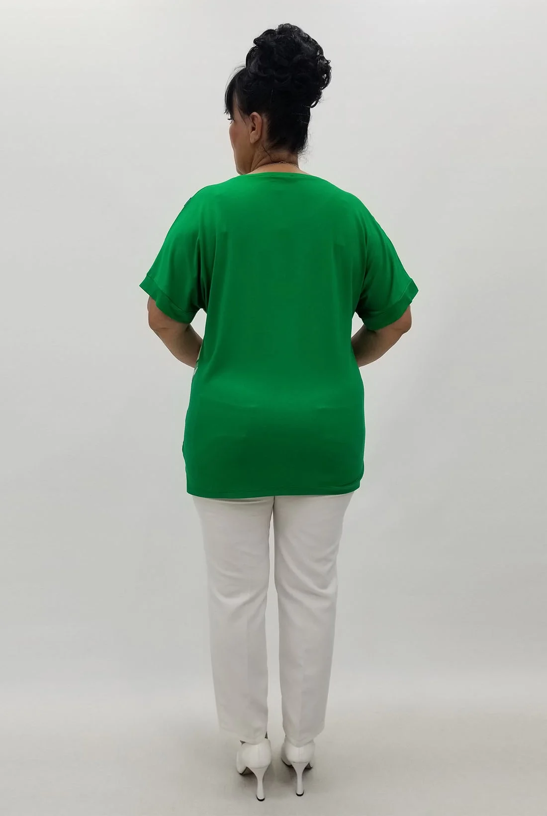 Miraggio Büyük Beden Bluz 99867 YEŞİL