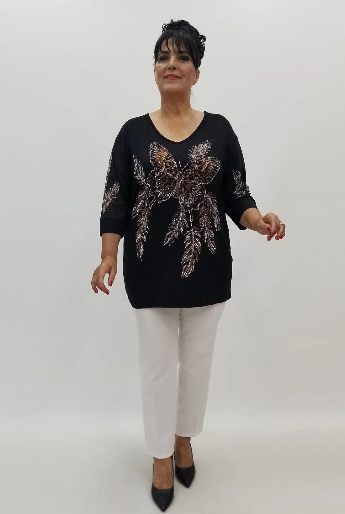 Miraggio Büyük Beden Bluz 99892 SİYAH